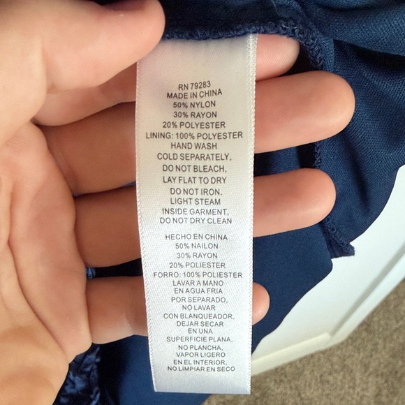 Alex Evenings Midnight Blue Lace Midi Dress - Picture 4 of 4